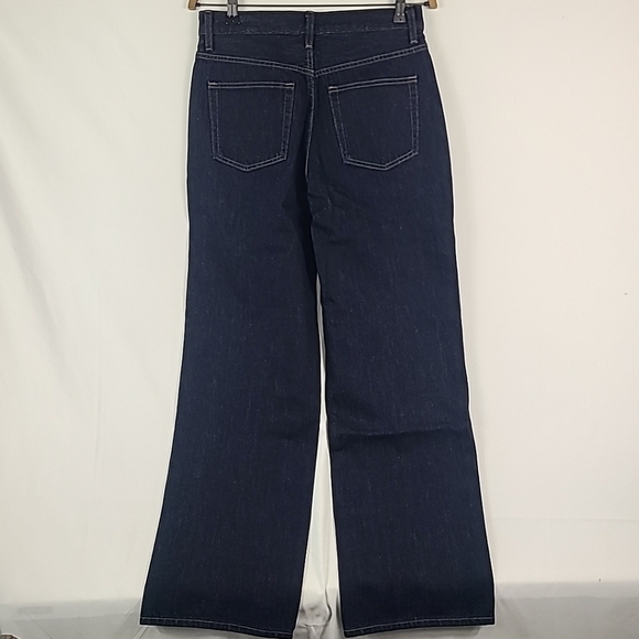 NWT Uniqlo Women's Wide Straight Jeans Blue Waist 26" Inseam 30" - Picture 5 of 7